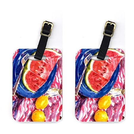 Carolines Treasures Carolines Treasures 6028BT Watermelon Luggage Tag - Pair 2; 4 x 2.75 In. 6028BT